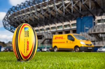Rugby World Cup promtion, for DHL. Murrayfield, Scotland
