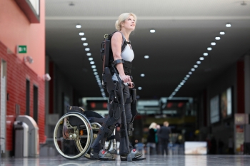 PR launch of a bionic exoskeleton, London