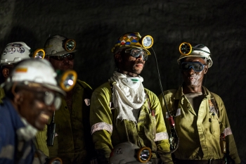 Shift meeting, Greenside colliery, South Africa, for Anglo American